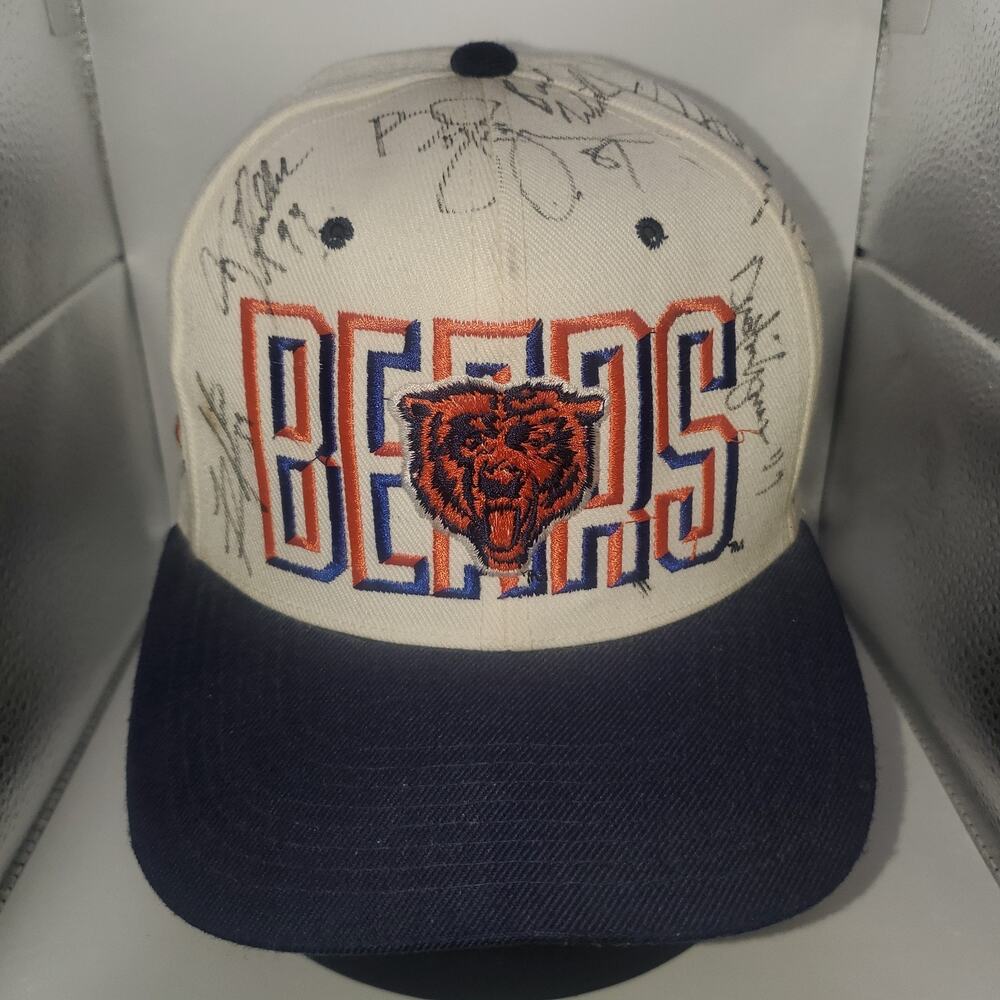 Chicago Bears AJD Snapback Hat Autographed NFL Team Signed Cap Vintage
